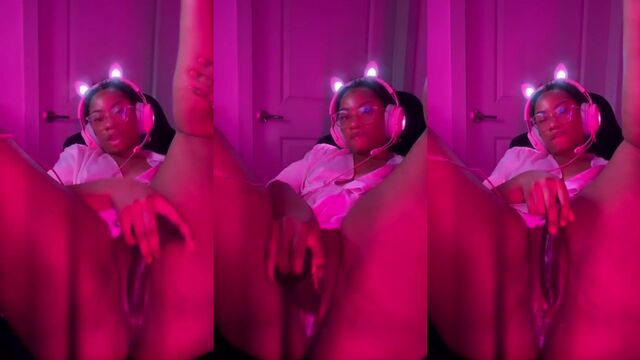 Lil Sexy Ass got her pussy and ass covered with cream in a hot solo scene
