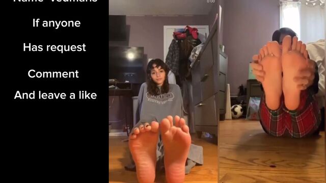 Foot-fetish with a sexy tattooed teen and toe sucking