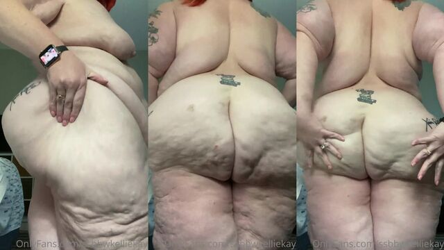 You can see a fat belly being clapped and stroked in this video