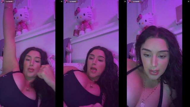 TikTok live stream with tits jiggle and tongue play