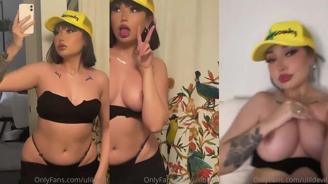 A hot slut shows off her body and plays with her pussy on Onlyfans