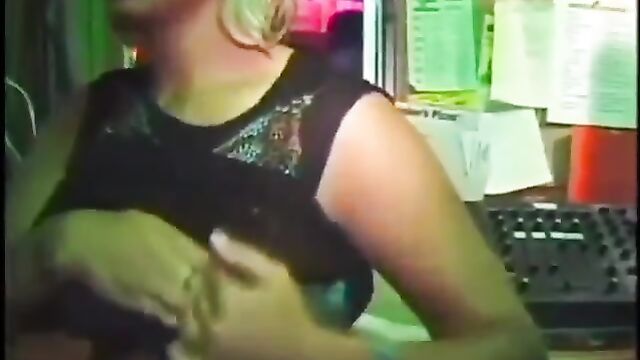 A girl with big boobs tries to be a flasher but keeps failing