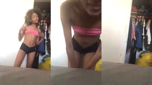 Live show with a young black skinned girl Zica