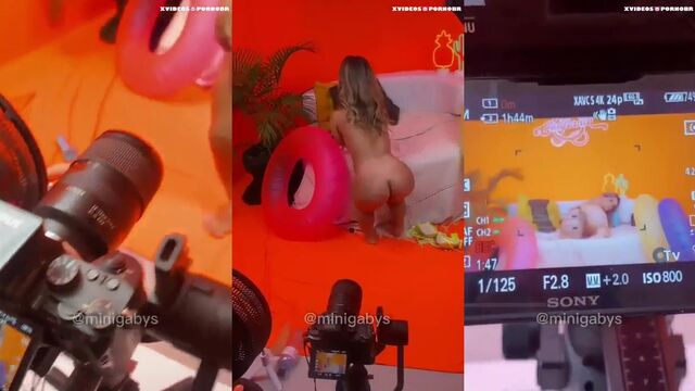 A tiny tattooed girl pleasures herself with a pink toy in the bath