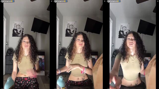 Skinny petite teen fucked on TikTok Live by horny guy