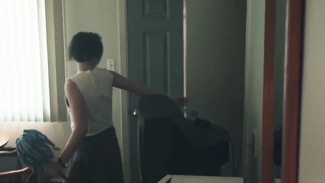 The actress takes a bold pose in a lesbian movie