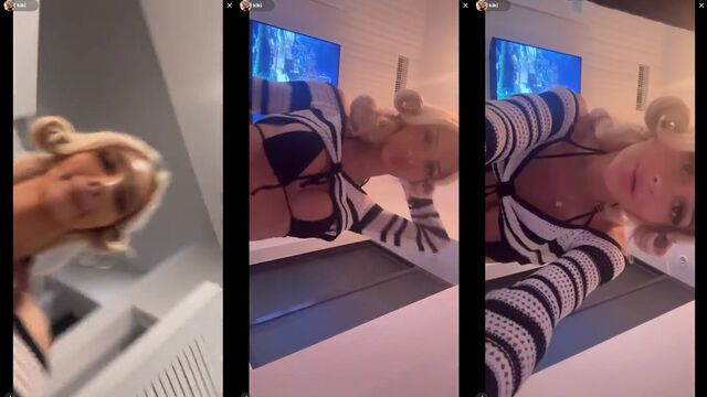 TikTok live K1K1 British bimbo action