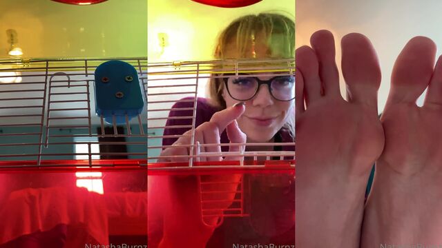 Giantess crushes her lover with her huge feet in a steamy scene