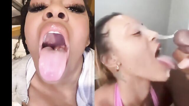 Sloppy blowjob with DSL thot and BBC, finishing with a messy top