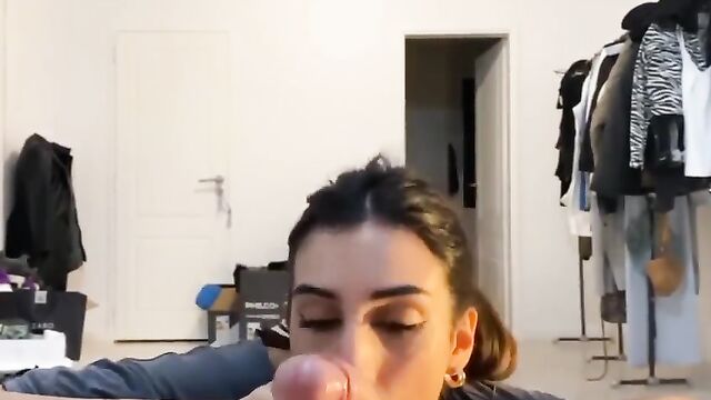 A cute young college girl shares her juicy pussy with her boyfriend in a steamy POV session