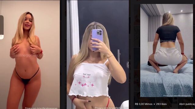 A cute white girl receiving a blowjob on her Instagram