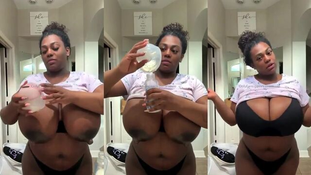 Alicia and Corine enjoy the milk of a pregnant belly