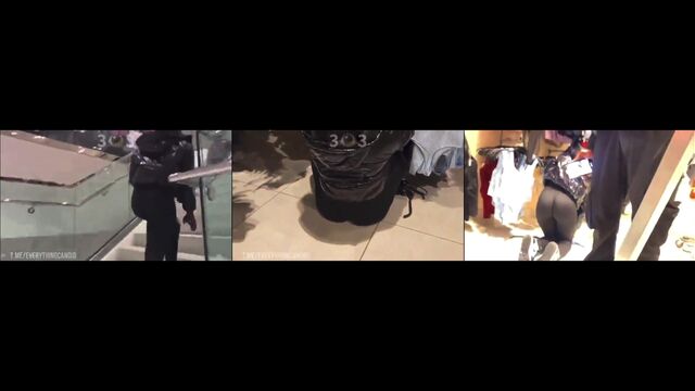 Sex in the fitting room with a hot clothes saleswoman