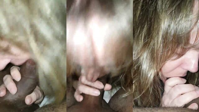 A blonde woman was fucking while her husband was not at home