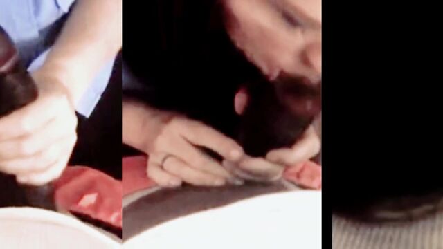 Cosplay couple have fun with a big black cock in a prison setting