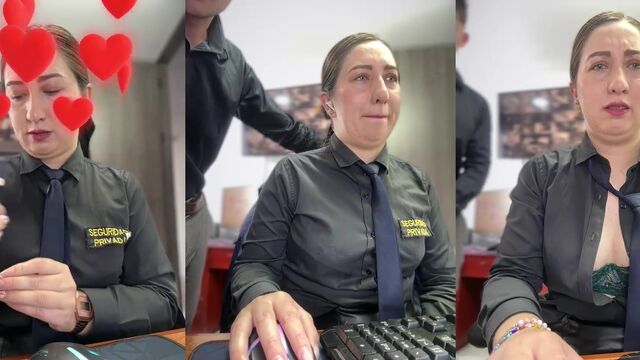 Security officer lets Latina girl go after some good fun