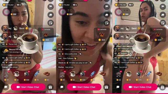 Hot Latina chick shakes juicy ass during cam2cam action