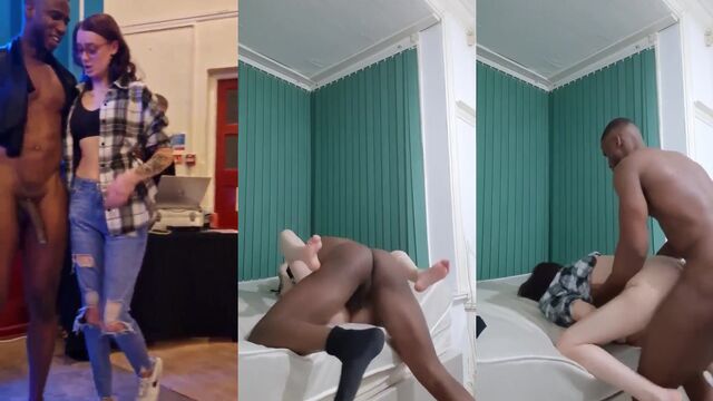 Cute girls are having their way with a huge BBC