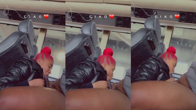 Redhead girl fucking with soccer player on the coach bus to Atlanta
