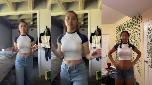 Perky tits teen masturbates and teases before college part 2