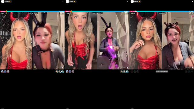 TikTok Live 545hy b3ll4 cleavage spanking action