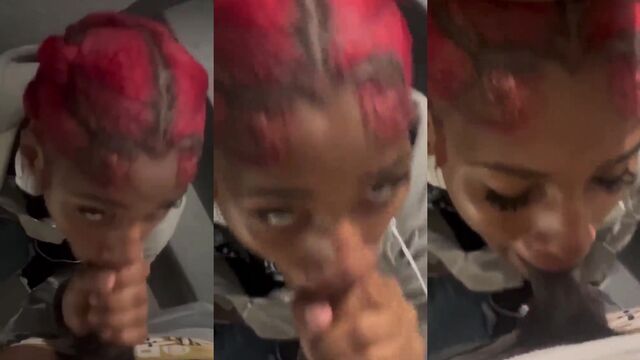 Ebony teen cheerleader gives a blowjob like a pro in this hot video
