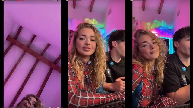 A sexy Latina with a phat ass performs on TikTok live