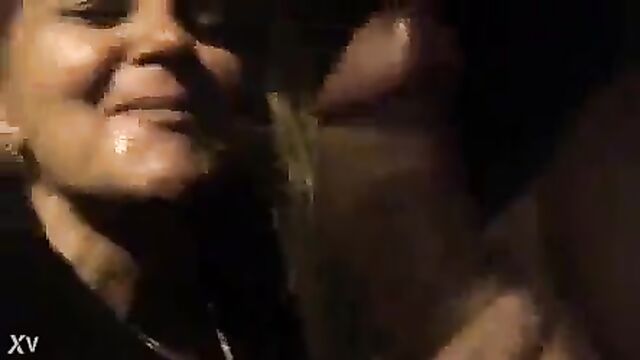 Old woman fucked by an Argentine guy in the car