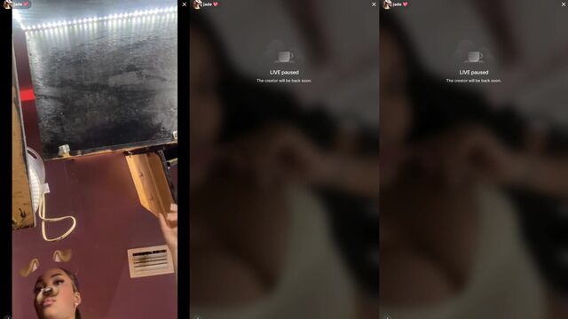 TikTok live stream of a stripper in the locker room j4d3