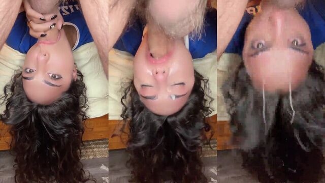 Girl gives a sloppy blowjob and gets fucked in the car