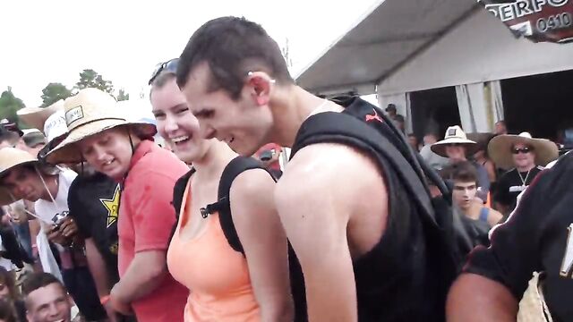 A bra pull scene from Summernats 26, where things get a little wild