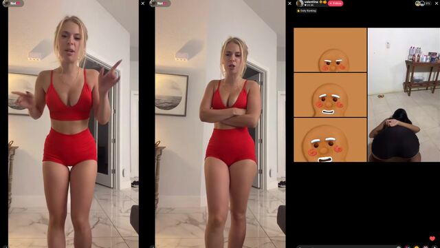 Fit blonde PAWG getting fucked on TikTok Live Stream