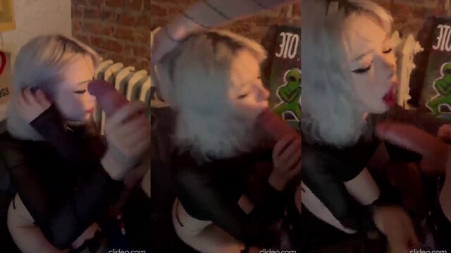 Young Asian emo slut gets her dick sucking skills tested in an amateur video