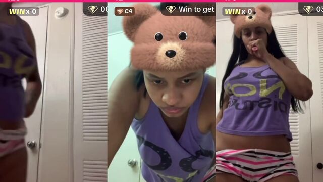 A sexy Latina mom shakes her ass on TikTok live streaming