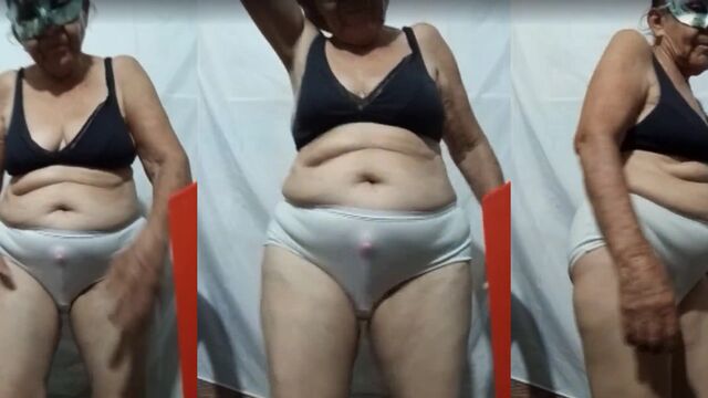 Old granny Dona Lupe gets her big pussy railed by a young stud