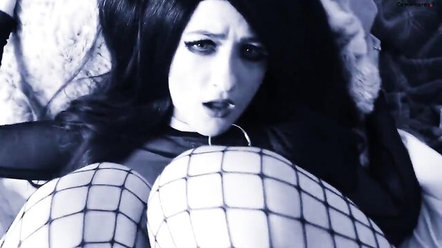 A stunning goth girl gets fucked hard and deepthroated