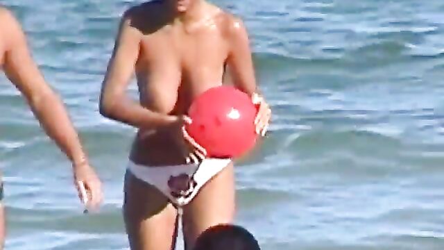 A busty beauty gets fucked hard on the beach in this hot video