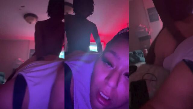 Auntie getting her pussy pounded on the wagon