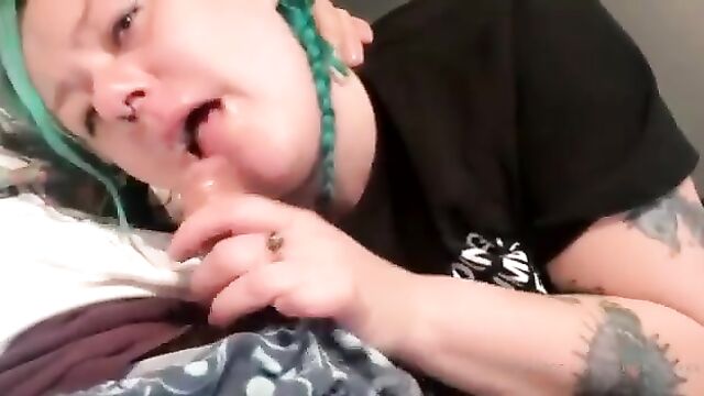 A fat woman has sex with her new black friend with a big cock