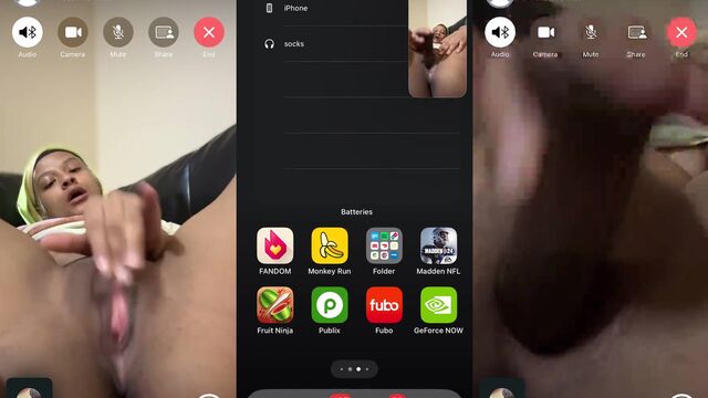Light skin ebony bitch spreads her pussy for me on Facetime (Part 1)