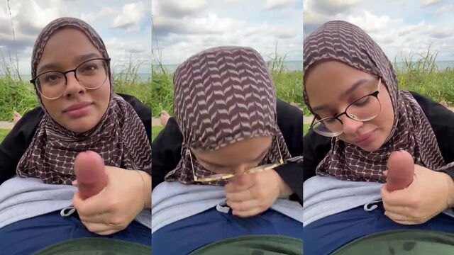 A Muslim woman with a hijab is getting fucked by a dick