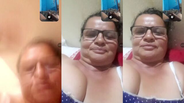 Old woman has fun with the big cock crown