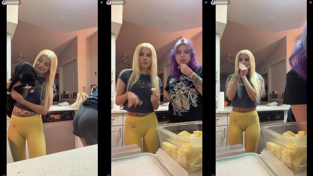 Petite blonde chick fucked on TikTok Live Stream