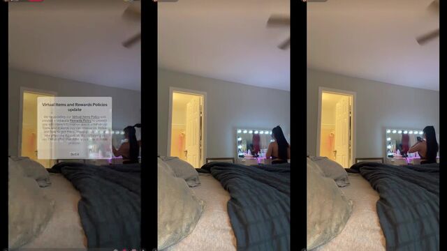 TikTok Live: Innn3rk1ll’s Latina side boob and ass show