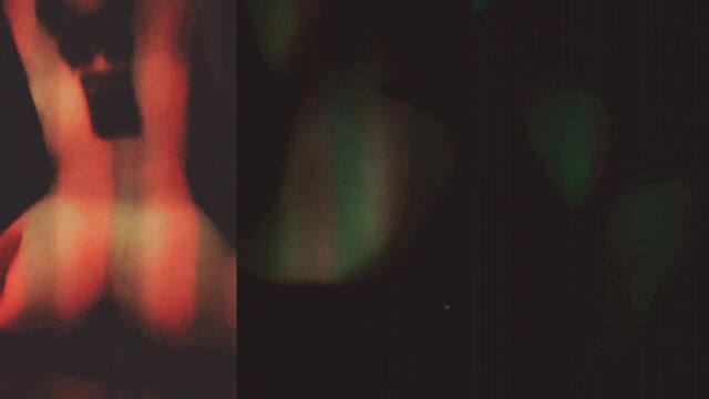A hyperactive girl with a tattoo gets wild on camera