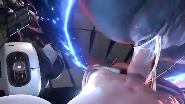 Ceno0 and Glados' extended plaything scene with multiple orgasms and femdom