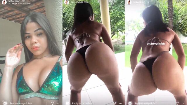 A hot chick dancing funk with no panties on