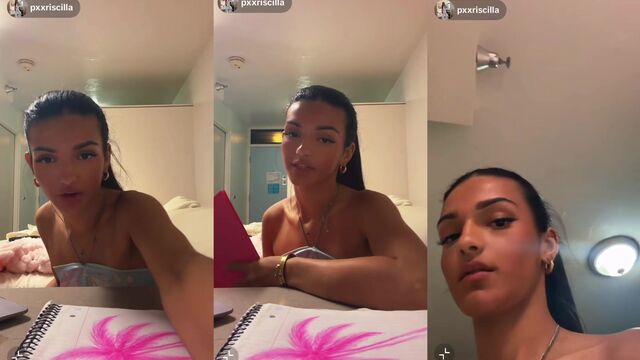 Skinny brunette with small boobs gets fucked on TikTok leak