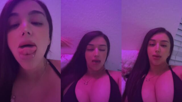 Busty babe bounces big tits on TikTok, gets taken down for being explicit