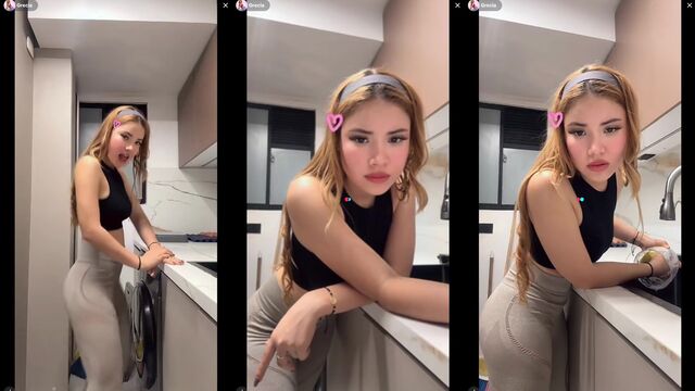 Fit Latina chick gr3c14 getting fucked on TikTok Live